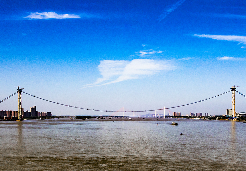 建設(shè)中的楊泗港大橋