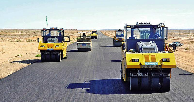 明哈高速公路施工現場