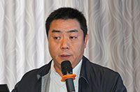 中建三局二公司安裝公司深圳平安金融中心項(xiàng)目部經(jīng)理鐘劍做主題發(fā)言
